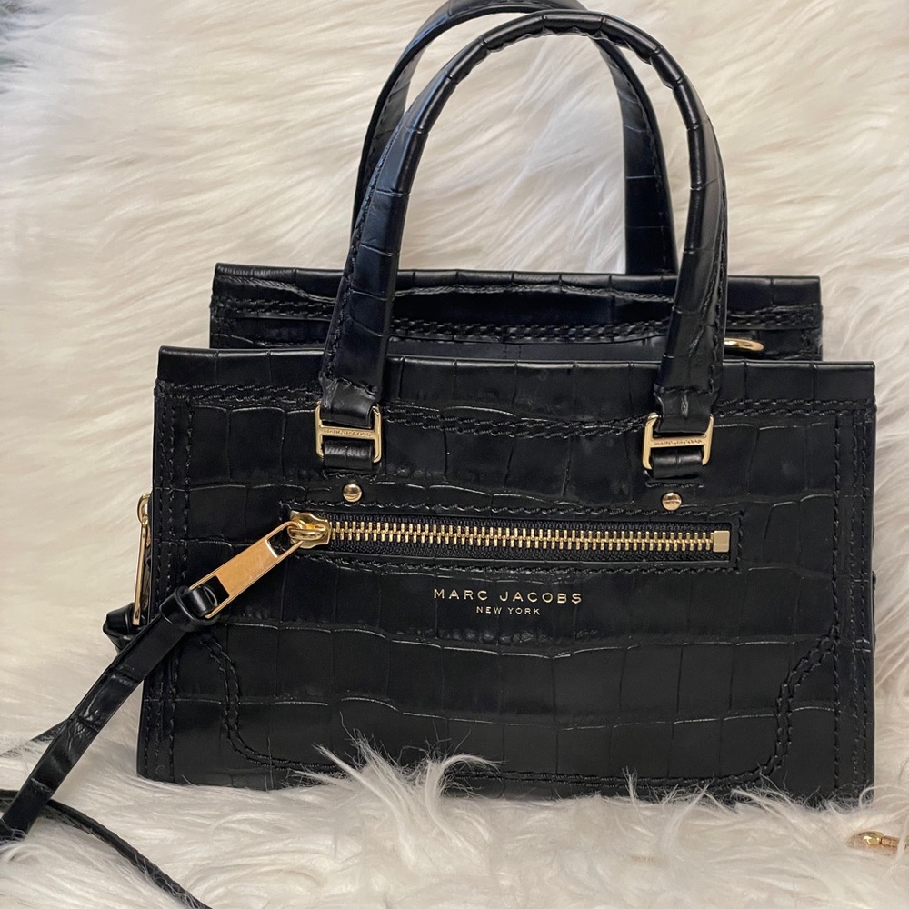 Marc Jacobs Mini Cruiser in Black Croco/Suede - Picture 2 of 3